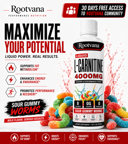 Rootvana L-Carnitine 4000mg Liquid