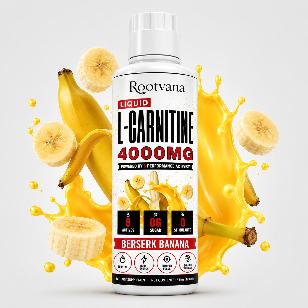 Rootvana L-Carnitine 4000mg Liquid