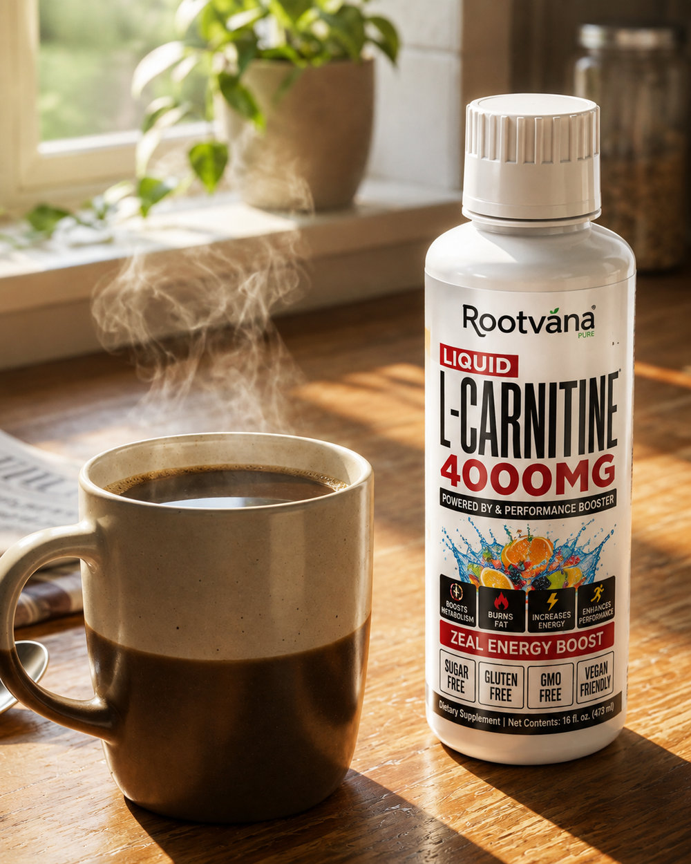 IT WORKS WITH YOUR MORNING COFFEE - NOT AGAINST IT.